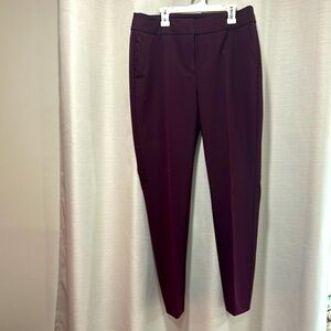 Ann Taylor Deep Burgundy Ankle Pants